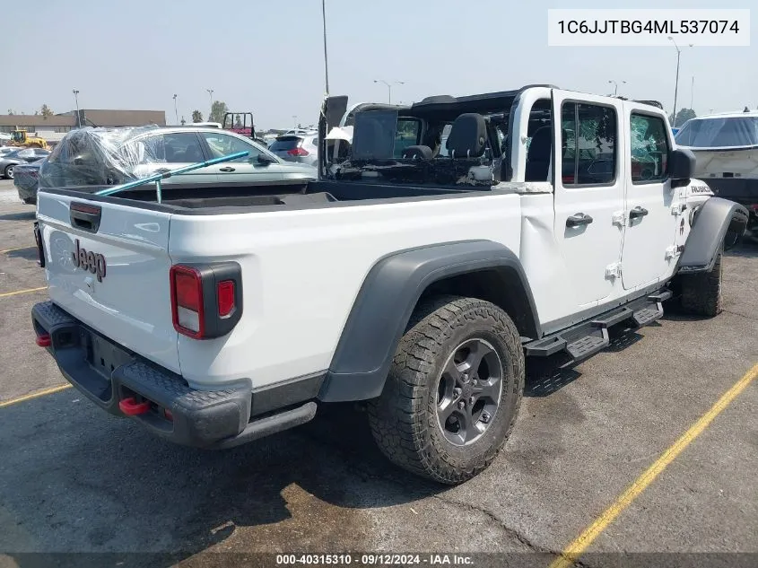 2021 Jeep Gladiator Rubicon 4X4 VIN: 1C6JJTBG4ML537074 Lot: 40315310