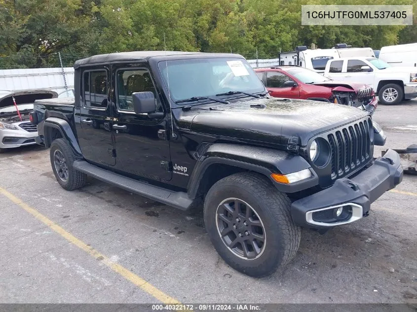 2021 Jeep Gladiator Overland VIN: 1C6HJTFG0ML537405 Lot: 40322172