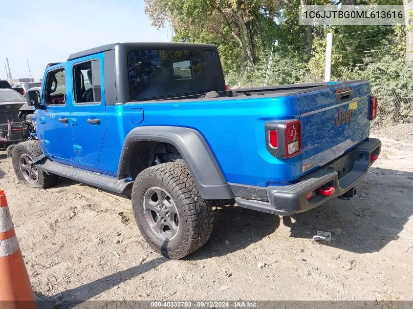 2021 Jeep Gladiator Rubicon VIN: 1C6JJTBG0ML613616 Lot: 40330793