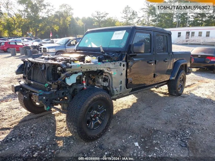 2021 Jeep Gladiator Freedom 4X4 VIN: 1C6HJTAGXML596307 Lot: 40388055