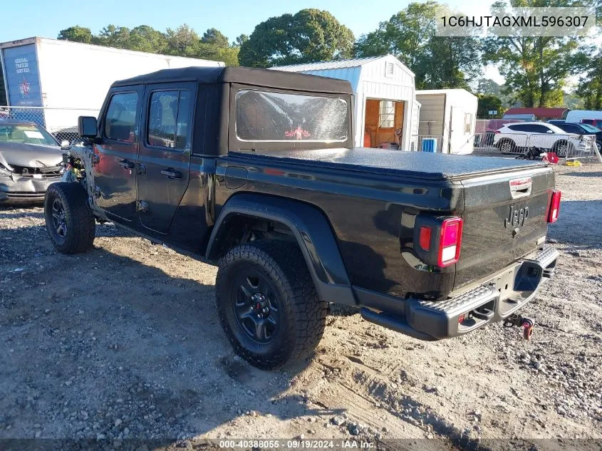 2021 Jeep Gladiator Freedom 4X4 VIN: 1C6HJTAGXML596307 Lot: 40388055