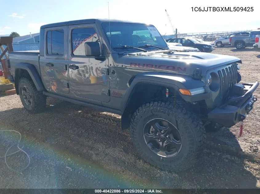 2021 Jeep Gladiator Rubicon 4X4 VIN: 1C6JJTBGXML509425 Lot: 40422886