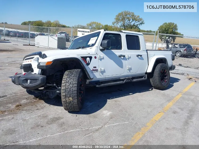 2021 Jeep Gladiator Rubicon 4X4 VIN: 1C6JJTBG0ML578706 Lot: 40462022