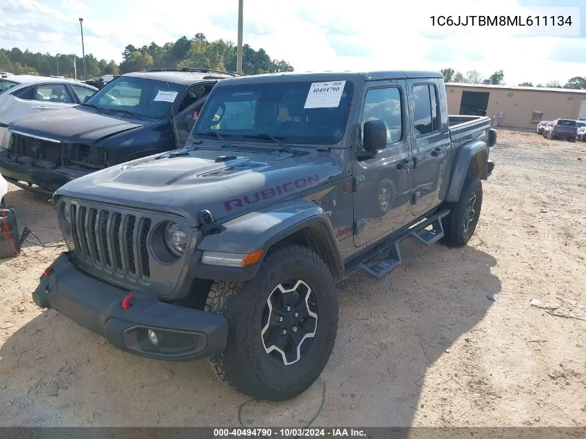 2021 Jeep Gladiator Rubicon 4X4 VIN: 1C6JJTBM8ML611134 Lot: 40494790