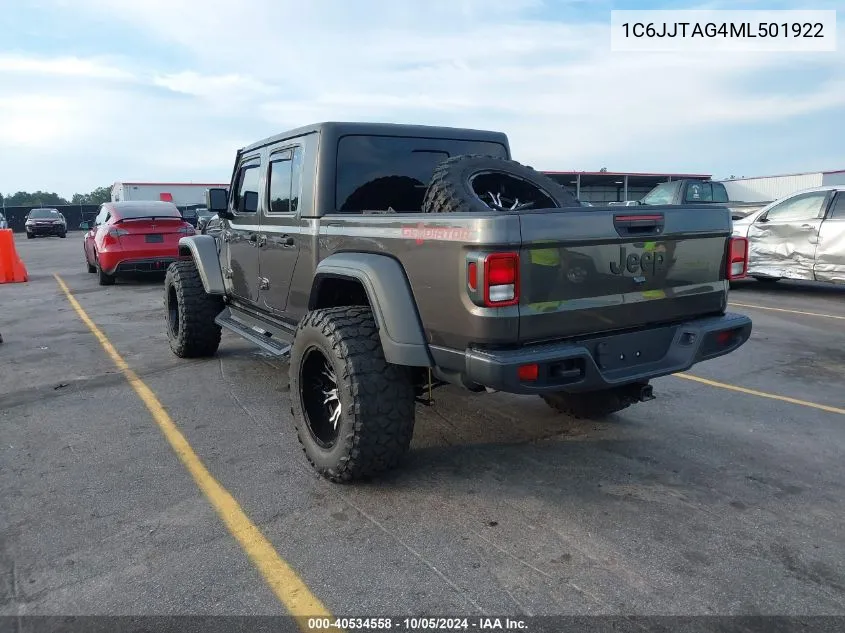 2021 Jeep Gladiator Sport VIN: 1C6JJTAG4ML501922 Lot: 40534558