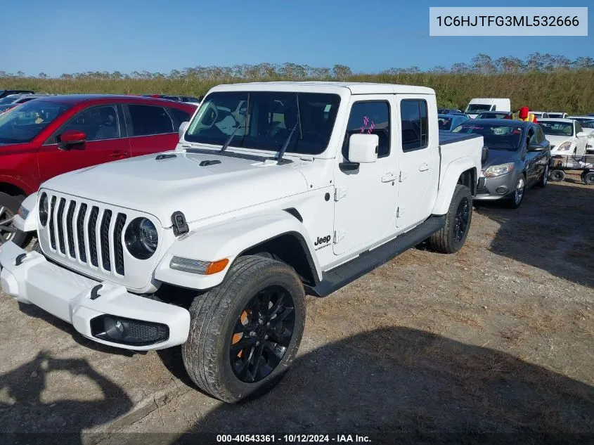 2021 Jeep Gladiator High Altitude 4X4 VIN: 1C6HJTFG3ML532666 Lot: 40543361