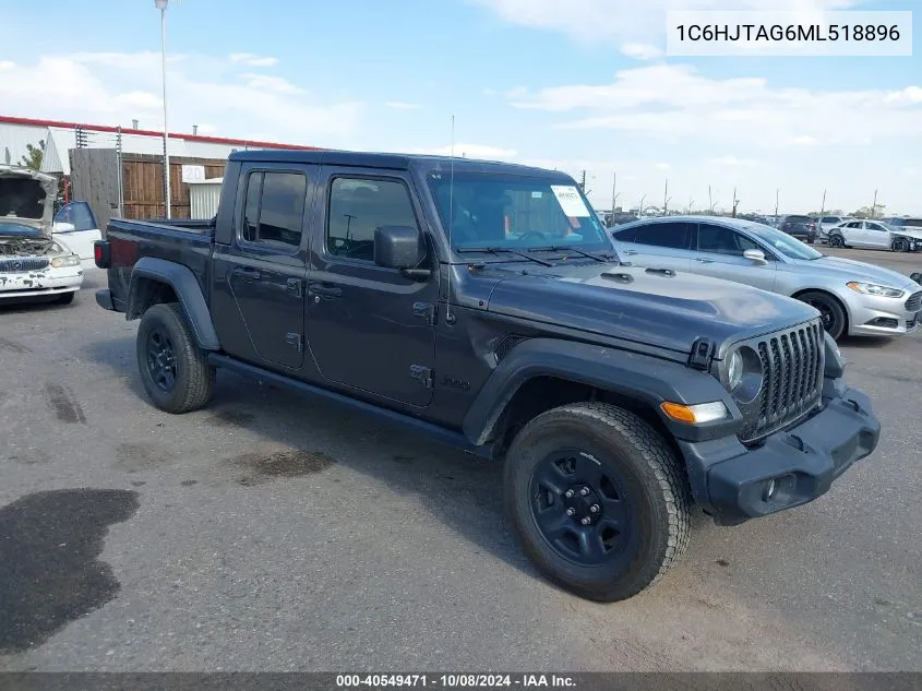 2021 Jeep Gladiator Sport 4X4 VIN: 1C6HJTAG6ML518896 Lot: 40549471