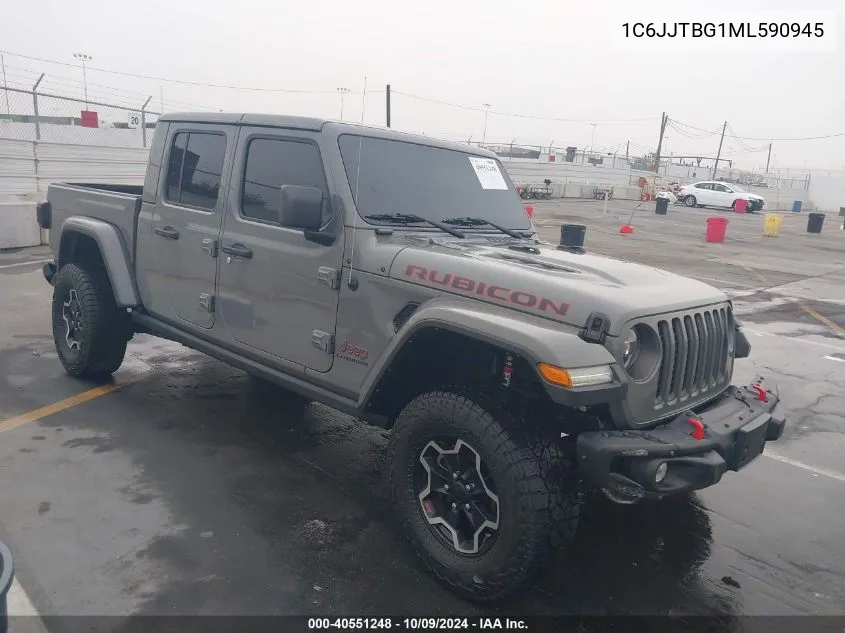 2021 Jeep Gladiator Rubicon 4X4 VIN: 1C6JJTBG1ML590945 Lot: 40551248