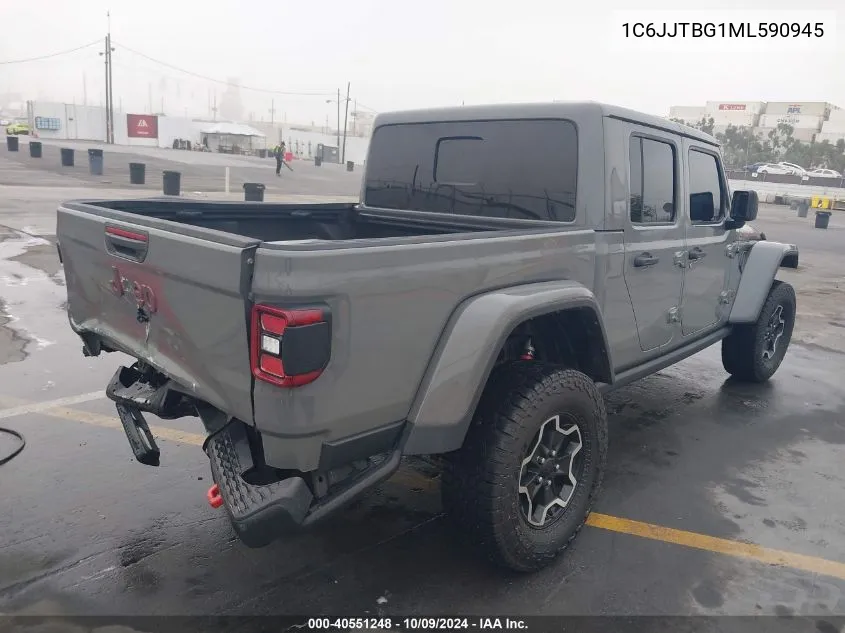 2021 Jeep Gladiator Rubicon 4X4 VIN: 1C6JJTBG1ML590945 Lot: 40551248