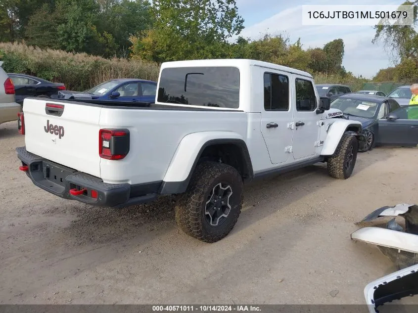 2021 Jeep Gladiator Rubicon 4X4 VIN: 1C6JJTBG1ML501679 Lot: 40571011