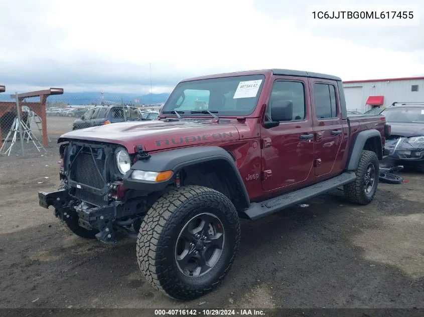 1C6JJTBG0ML617455 2021 Jeep Gladiator Rubicon 4X4