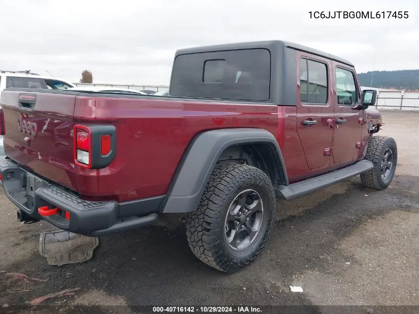 1C6JJTBG0ML617455 2021 Jeep Gladiator Rubicon 4X4