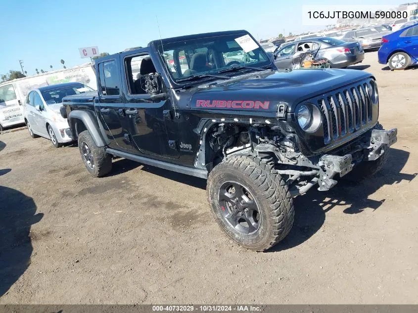 2021 Jeep Gladiator Rubicon 4X4 VIN: 1C6JJTBG0ML590080 Lot: 40732029