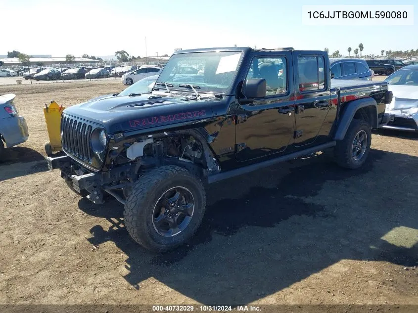 2021 Jeep Gladiator Rubicon 4X4 VIN: 1C6JJTBG0ML590080 Lot: 40732029