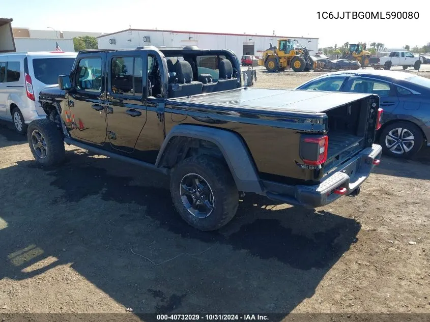 2021 Jeep Gladiator Rubicon 4X4 VIN: 1C6JJTBG0ML590080 Lot: 40732029