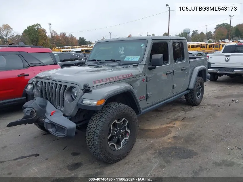 2021 Jeep Gladiator Rubicon 4X4 VIN: 1C6JJTBG3ML543173 Lot: 40740495