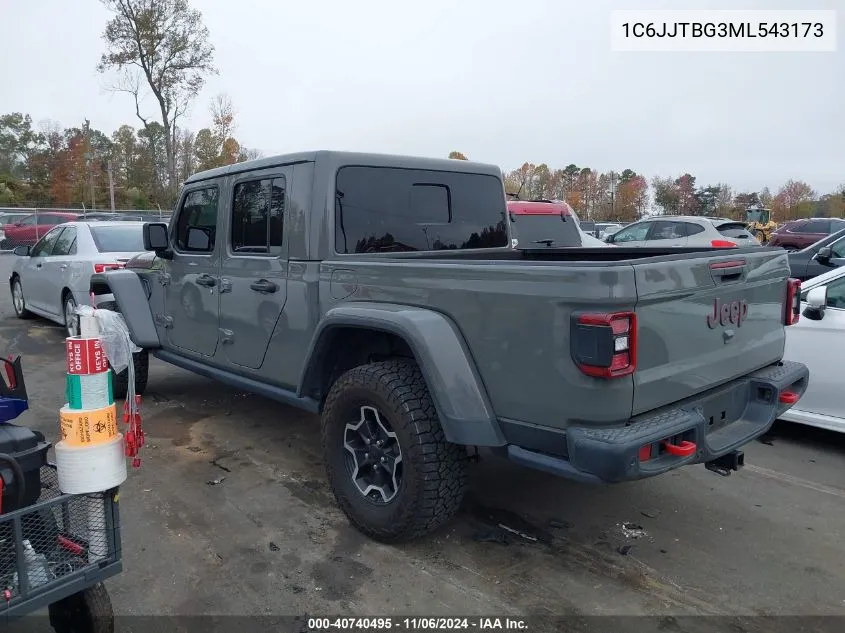 2021 Jeep Gladiator Rubicon 4X4 VIN: 1C6JJTBG3ML543173 Lot: 40740495