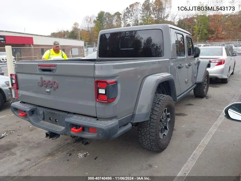 2021 Jeep Gladiator Rubicon 4X4 VIN: 1C6JJTBG3ML543173 Lot: 40740495