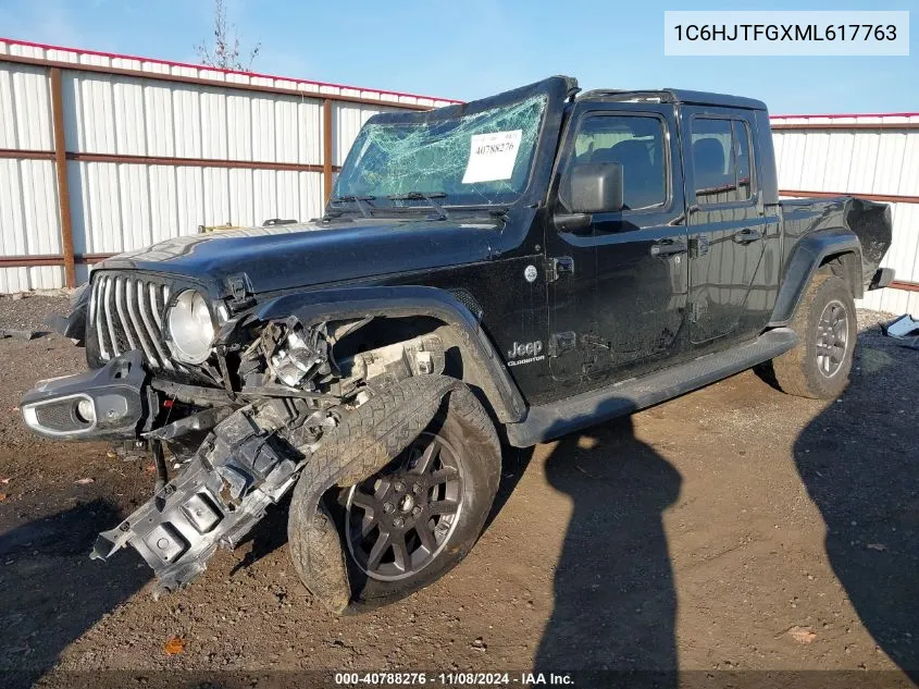 2021 Jeep Gladiator Overland VIN: 1C6HJTFGXML617763 Lot: 40788276