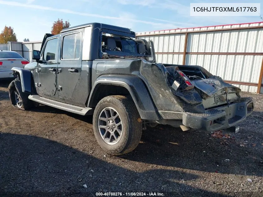 2021 Jeep Gladiator Overland VIN: 1C6HJTFGXML617763 Lot: 40788276