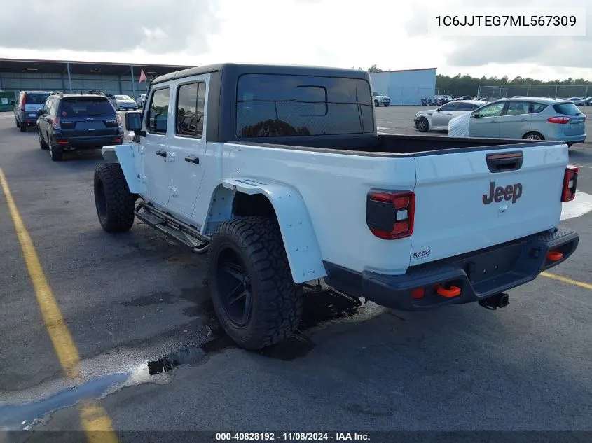 2021 Jeep Gladiator Mojave 4X4 VIN: 1C6JJTEG7ML567309 Lot: 40828192