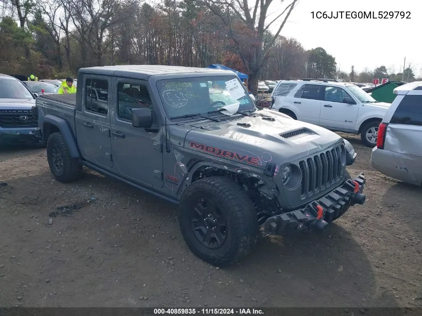 2021 Jeep Gladiator VIN: 1C6JJTEG0ML529792 Lot: 40859835