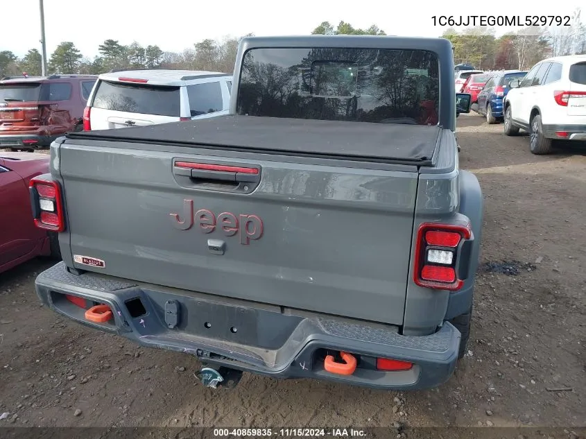 2021 Jeep Gladiator VIN: 1C6JJTEG0ML529792 Lot: 40859835