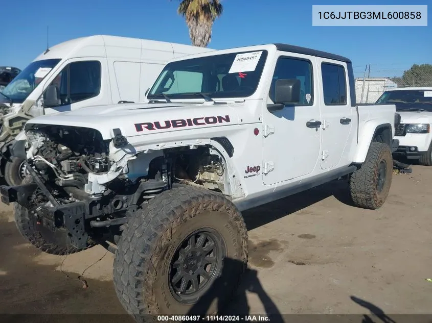 2021 Jeep Gladiator Rubicon 4X4 VIN: 1C6JJTBG3ML600858 Lot: 40860497