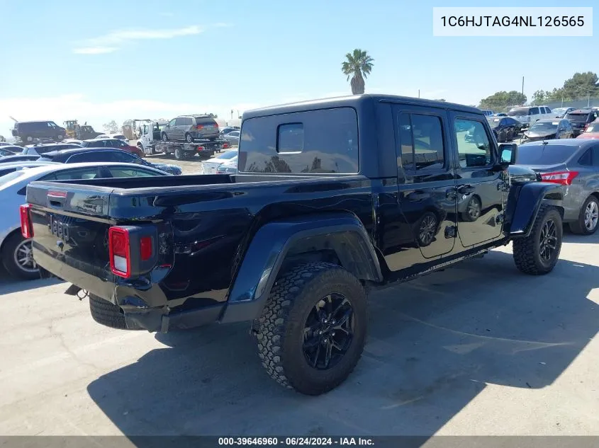 2022 Jeep Gladiator Altitude 4X4 VIN: 1C6HJTAG4NL126565 Lot: 39646960