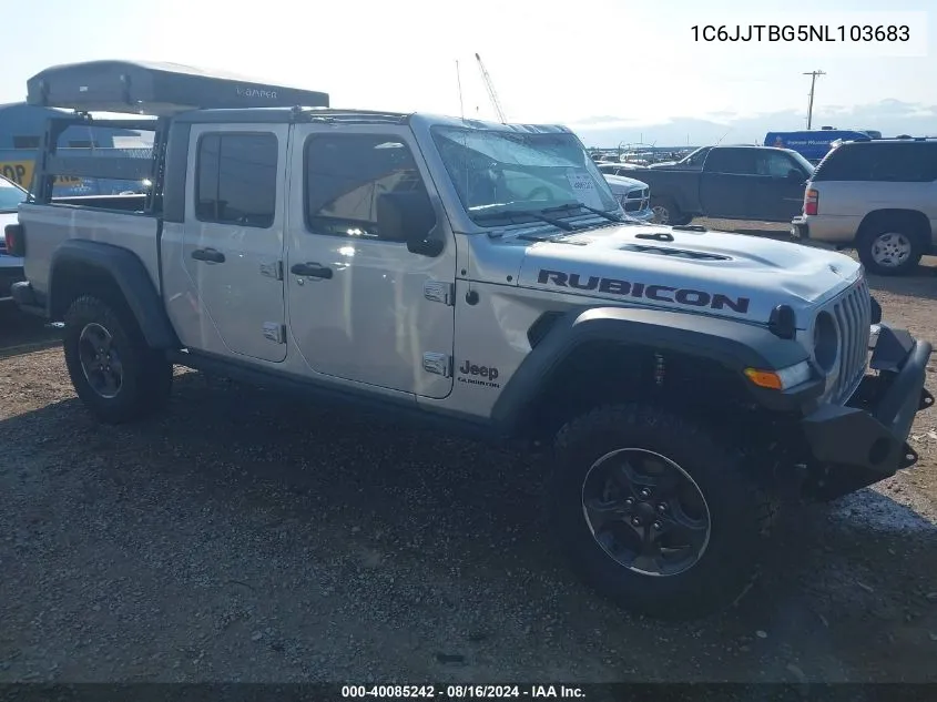 2022 Jeep Gladiator Rubicon 4X4 VIN: 1C6JJTBG5NL103683 Lot: 40085242