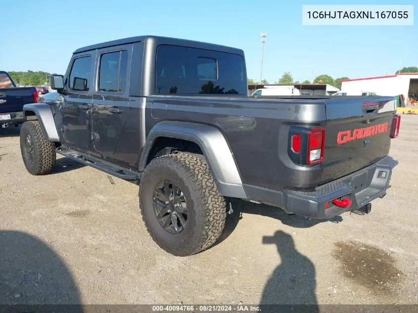 2022 Jeep Gladiator Sport S 4X4 VIN: 1C6HJTAGXNL167055 Lot: 40094766