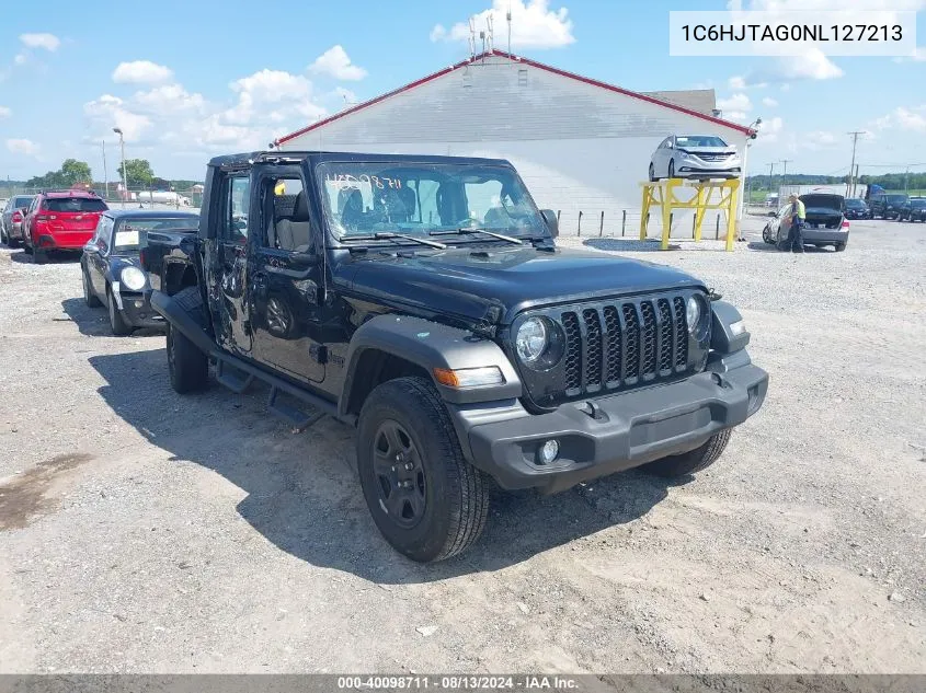 2022 Jeep Gladiator Sport 4X4 VIN: 1C6HJTAG0NL127213 Lot: 40098711