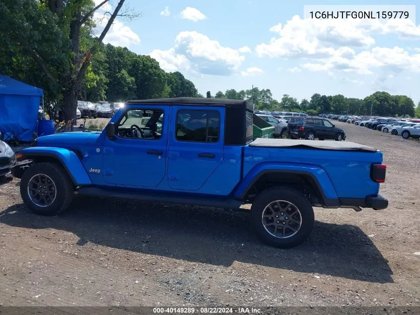 2022 Jeep Gladiator Overland 4X4 VIN: 1C6HJTFG0NL159779 Lot: 40149289