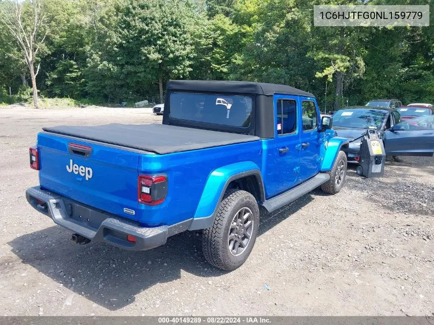 2022 Jeep Gladiator Overland 4X4 VIN: 1C6HJTFG0NL159779 Lot: 40149289