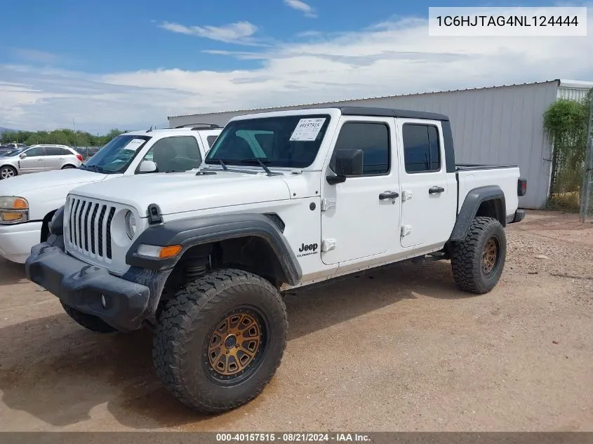 2022 Jeep Gladiator Sport VIN: 1C6HJTAG4NL124444 Lot: 40157515