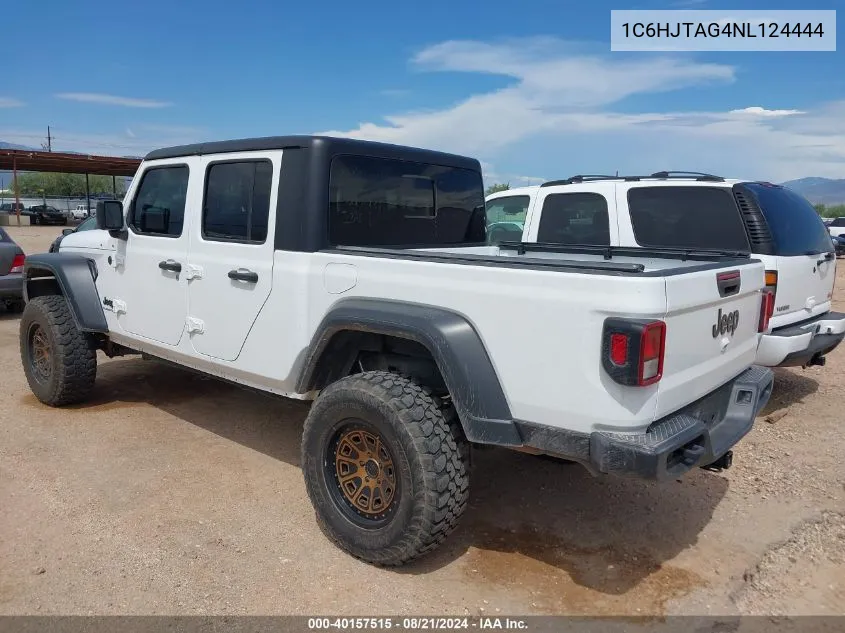 2022 Jeep Gladiator Sport VIN: 1C6HJTAG4NL124444 Lot: 40157515