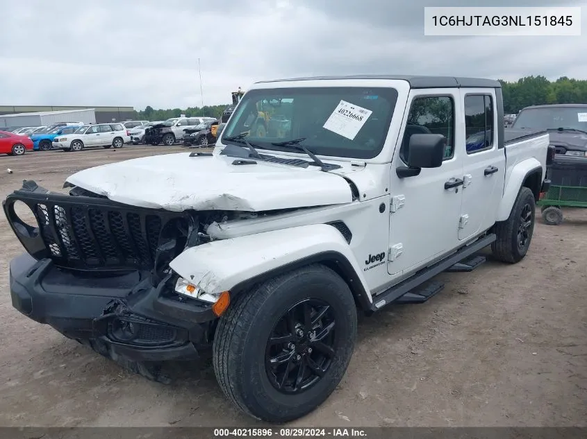 2022 Jeep Gladiator Altitude 4X4 VIN: 1C6HJTAG3NL151845 Lot: 40215896