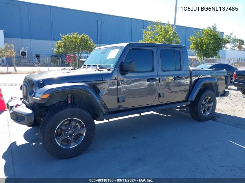 1C6JJTBG6NL137485 2022 Jeep Gladiator Rubicon 4X4