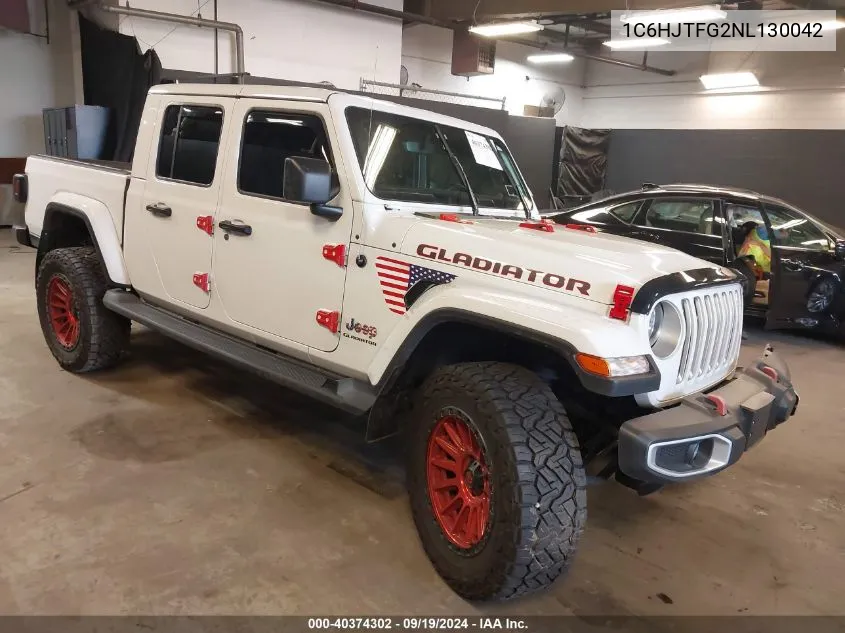 2022 Jeep Gladiator Overland 4X4 VIN: 1C6HJTFG2NL130042 Lot: 40374302