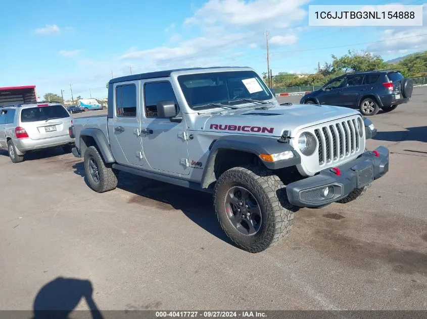 2022 Jeep Gladiator Rubicon 4X4 VIN: 1C6JJTBG3NL154888 Lot: 40417727