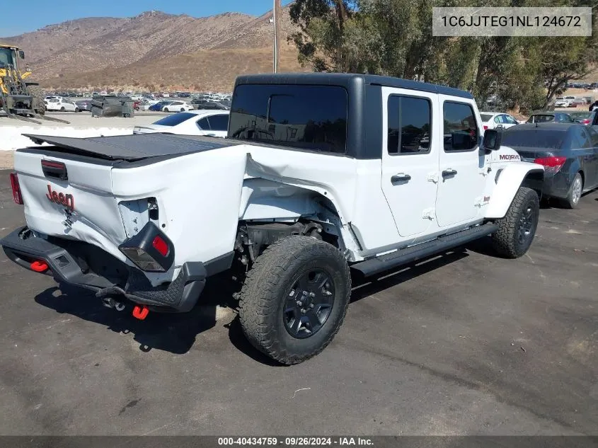 2022 Jeep Gladiator Mojave 4X4 VIN: 1C6JJTEG1NL124672 Lot: 40434759