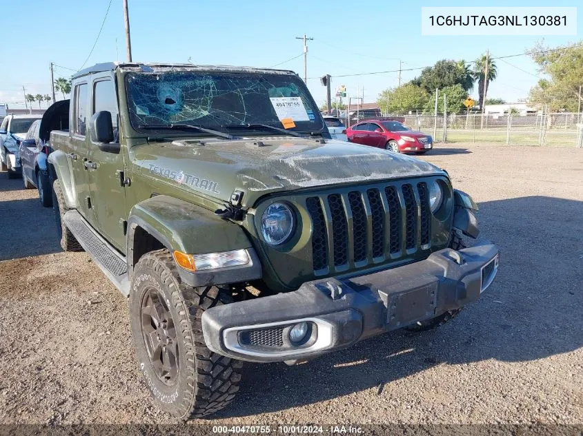 2022 Jeep Gladiator Sport VIN: 1C6HJTAG3NL130381 Lot: 40470755