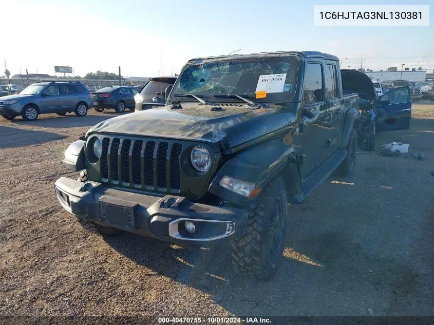 2022 Jeep Gladiator Sport VIN: 1C6HJTAG3NL130381 Lot: 40470755