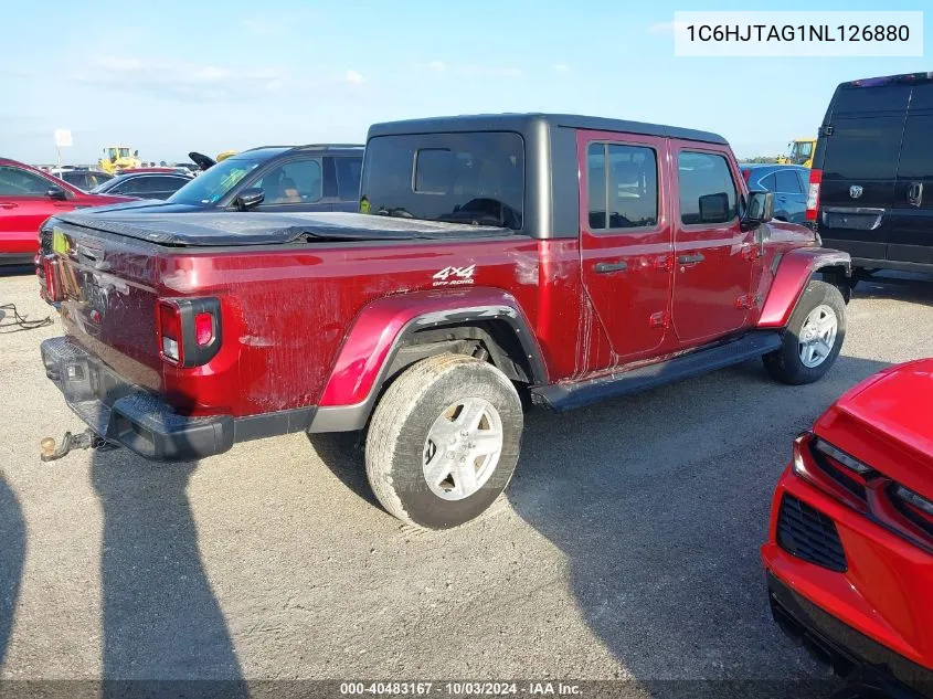 2022 Jeep Gladiator Sport S 4X4 VIN: 1C6HJTAG1NL126880 Lot: 40483167