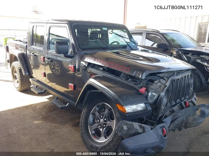 2022 Jeep Gladiator Rubicon 4X4 VIN: 1C6JJTBG0NL111271 Lot: 40519985