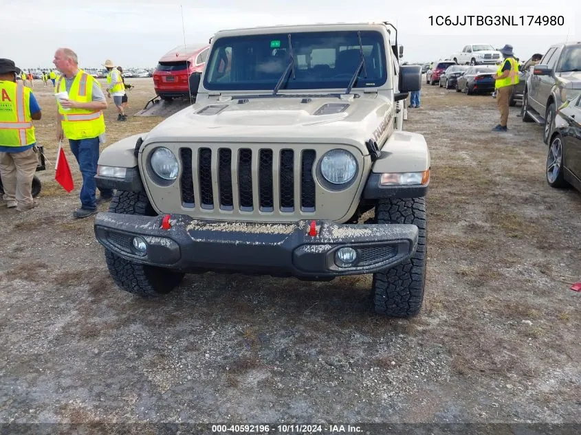 2022 Jeep Gladiator Rubicon 4X4 VIN: 1C6JJTBG3NL174980 Lot: 40592196