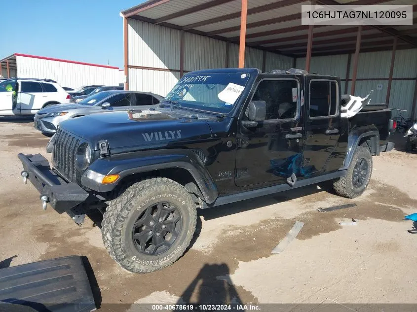 2022 Jeep Gladiator Willys 4X4 VIN: 1C6HJTAG7NL120095 Lot: 40678619