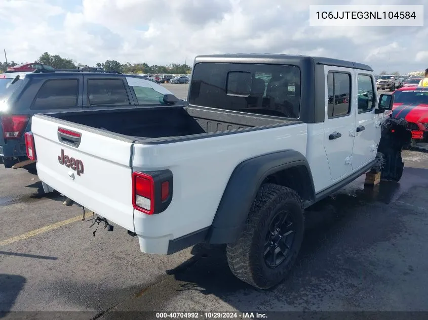 2022 Jeep Gladiator Mojave 4X4 VIN: 1C6JJTEG3NL104584 Lot: 40704992