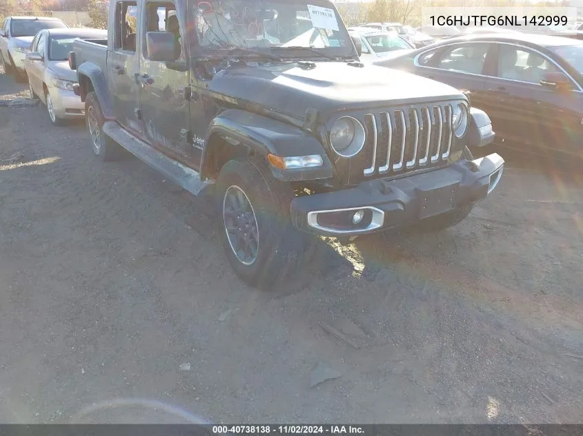 2022 Jeep Gladiator Overland 4X4 VIN: 1C6HJTFG6NL142999 Lot: 40738138