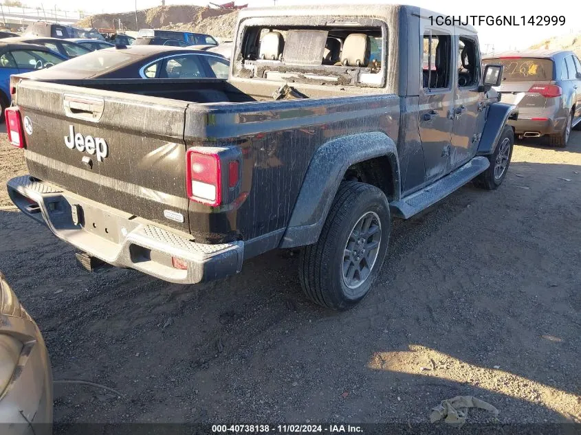 2022 Jeep Gladiator Overland 4X4 VIN: 1C6HJTFG6NL142999 Lot: 40738138